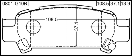 0801-G10R - PAD KIT, DISC BRAKE, REAR - KIT