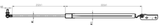 08117-004LH - TAILGATE GAS STRUT LEFT (WITH BRACKET) L585/490N