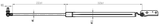 08117-004RH - TAILGATE GAS STRUT RIGHT (WITH BRACKET) L585/490N