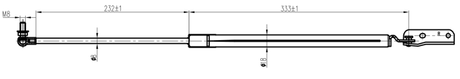 08117-004RH - TAILGATE GAS STRUT RIGHT (WITH BRACKET) L585/490N