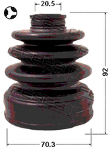 0815-B9 - BOOT INNER CV JOINT KIT 70.3X92X20.5