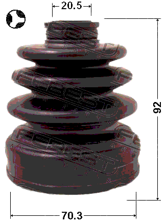 0815-B9 - BOOT INNER CV JOINT KIT 70.3X92X20.5