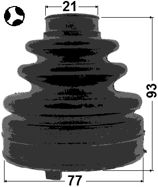 0815-FORMTT - BOOT INNER CV JOINT KIT 77X93X21