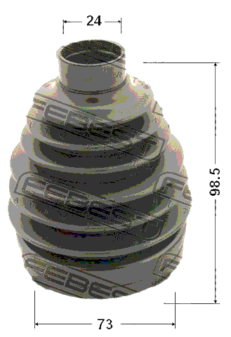 0817P-B13 - BOOT OUTER CV JOINT KIT PVC 73X98.5X24
