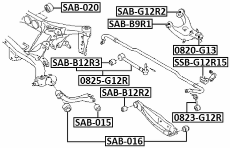 0820-G13 - BALL JOINT REAR UPPER ARM