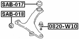 0820-W10 - BALL JOINT FRONT ARM
