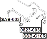 0823-003 - REAR STABILIZER LINK