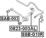 0823-003AL - REAR STABILIZER LINK (ALUMINIUM)
