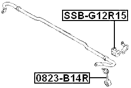 0823-B14R - REAR STABILIZER LINK