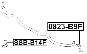 0823-B9F - FRONT STABILIZER LINK / SWAY BAR LINK