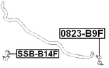 0823-B9F - FRONT STABILIZER LINK / SWAY BAR LINK