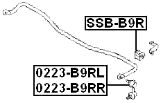 0823-B9RR - REAR RIGHT STABILIZER LINK