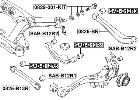 0829-001-KIT - REPAIR KIT, CAMBER ADJUSTING ECCENTRIC BOLT