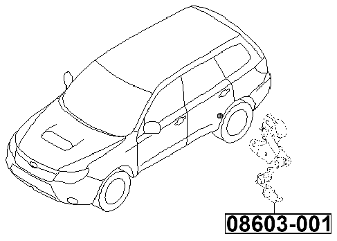 08603-001 - REAR LEVEL SENSOR (WITH BRACKET, WITH LINK)