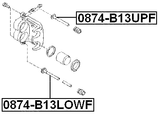 0874-B13UPF - FRONT CALIPER SLIDE PIN