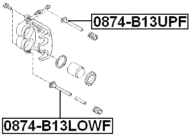 0874-B13UPF - FRONT CALIPER SLIDE PIN