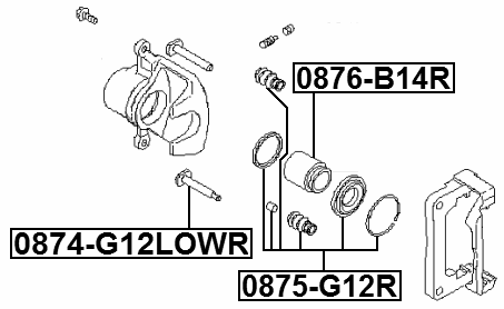 0874-G12LOWR - REAR CALIPER SLIDE PIN