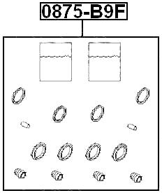 0875-B9F - FRONT BRAKE CALIPER REPAIR KIT (SET FOR TWO SIDES)