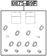 0875-B9F - FRONT BRAKE CALIPER REPAIR KIT (SET FOR TWO SIDES)