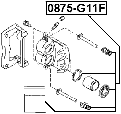 0875-G11F - FRONT BRAKE CALIPER REPAIR KIT (SET FOR ONE SIDE)