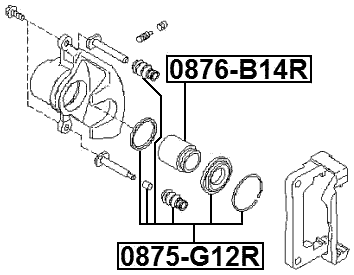 0876-B14R - REAR CALIPER PISTON D38.2