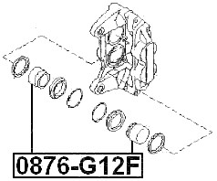 0876-G12F - FRONT CALIPER PISTON D57