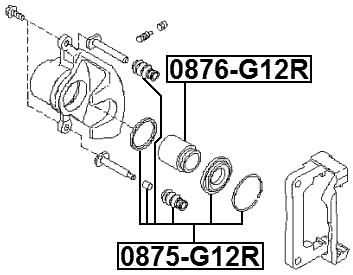 0876-G12R - REAR CALIPER PISTON D40.4