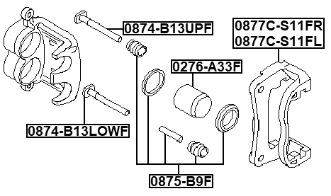 0877C-S11FR - FRONT RIGHT BRAKE CALIPER BRACKET CARRIER