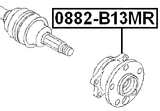0882-B13MR - REAR WHEEL HUB