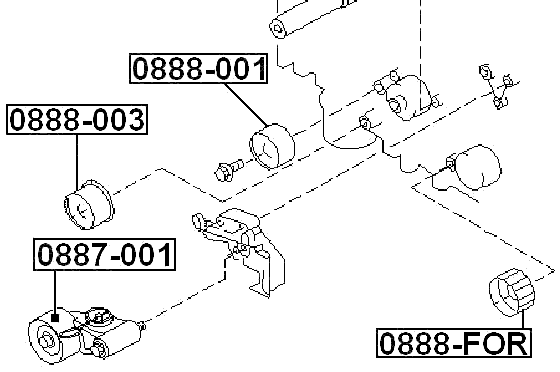 0888-003 - PULLEY IDLER TIMING BELT