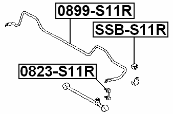 0899-S11R - STABILIZER REAR D17.3