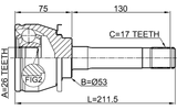 1010-TRB - OUTER CV JOINT 26X53X17