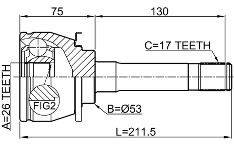 1010-TRB - OUTER CV JOINT 26X53X17