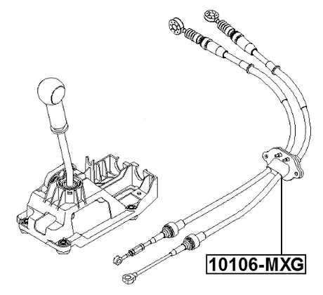 10106-MXG - TRANSMISSION GEAR CHANGE CABLE