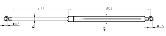 10117-001 - BOOT GAS STRUT L490/510N