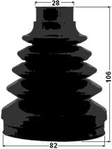 1015-CAP - BOOT CV JOINT KIT 82X106X28