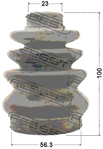 1015-T200 - BOOT INNER CV JOINT KIT 56.3X100X23