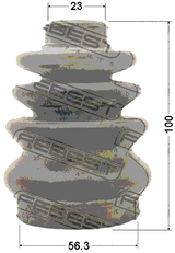 1015-T200 - BOOT INNER CV JOINT KIT 56.3X100X23