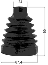 1015-T300 - BOOT INNER CV JOINT KIT 67.4X90X24
