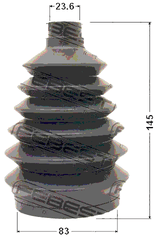 1017P-LAN - BOOT OUTER CV JOINT KIT PVC 83X145X23.6