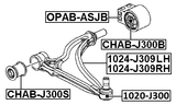1020-J300 - BALL JOINT FRONT LOWER ARM