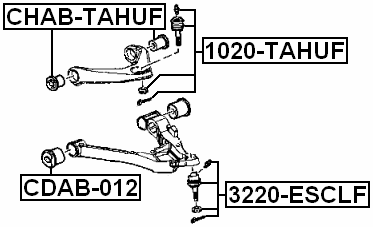1020-TAHUF - BALL JOINT FRONT UPPER ARM
