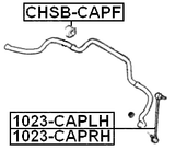 1023-CAPRH - FRONT RIGHT STABILIZER LINK / SWAY BAR LINK