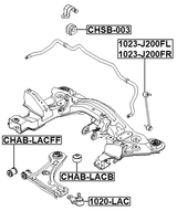 1023-J200FR - FRONT RIGHT STABILIZER LINK / SWAY BAR LINK