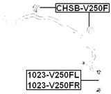 1023-V250FR - FRONT RIGHT STABILIZER LINK / SWAY BAR LINK