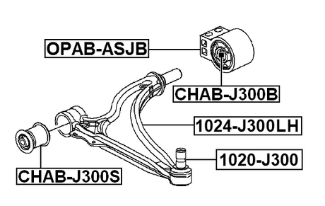 1024-J300LH - LEFT FRONT ARM