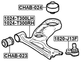 1024-T300RH - RIGHT FRONT ARM