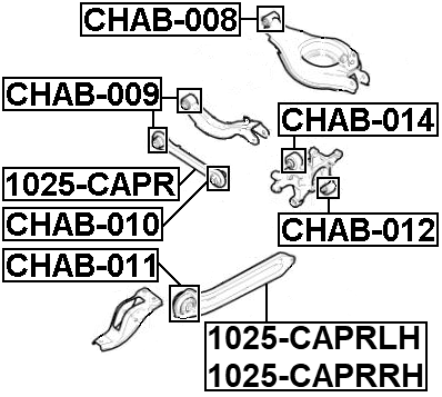 1025-CAPRRH - REAR RIGHT TRAILING ROD