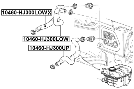 10460-HJ300LOWX - RADIATOR HOSE