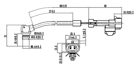 10606-004 - ABS SENSOR FRONT